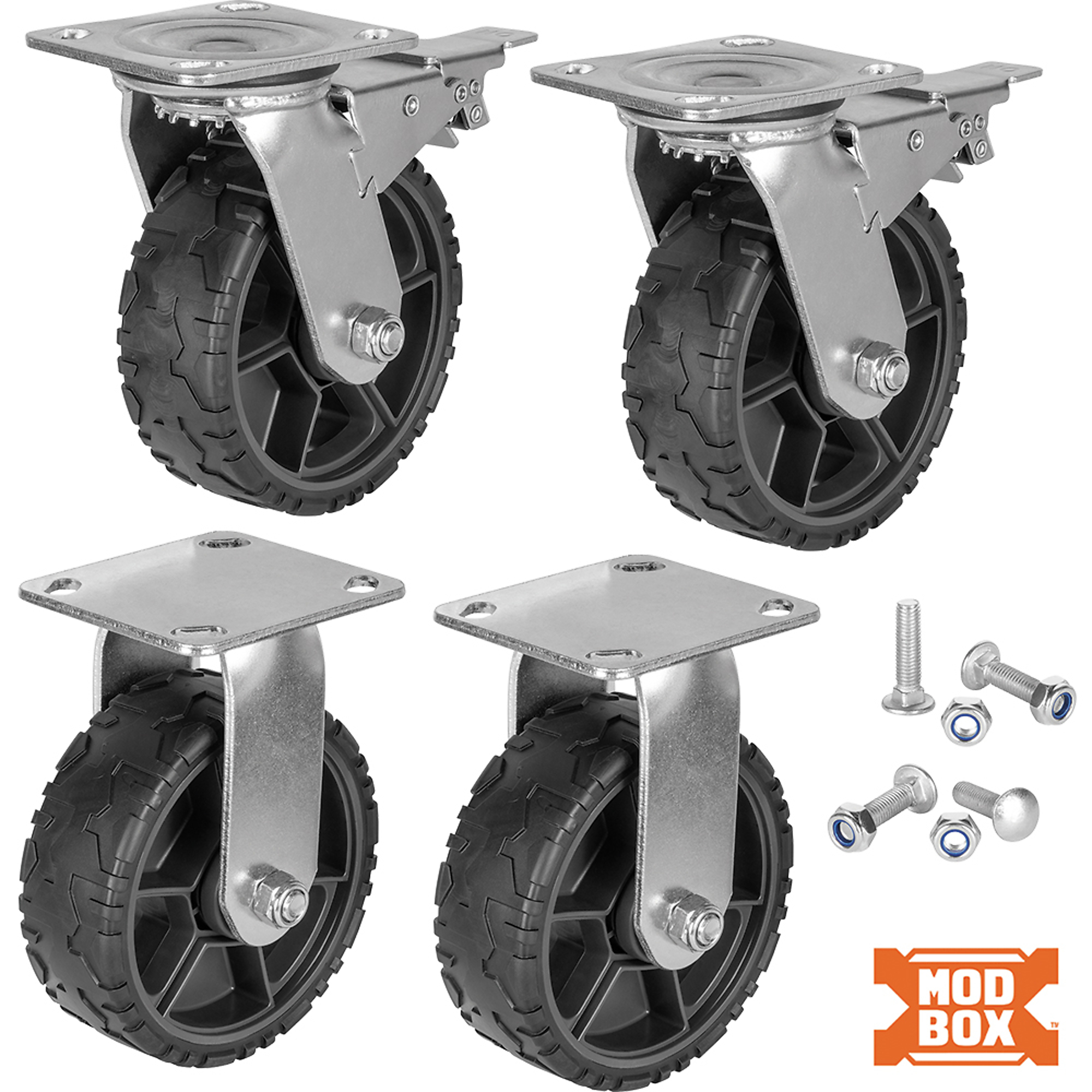 Klein Tools, MODboxUtility Cart Caster Replacement Wheel Set,, Wheel Diameter 6 in, Package (qty.) 4 Model# 54850MB